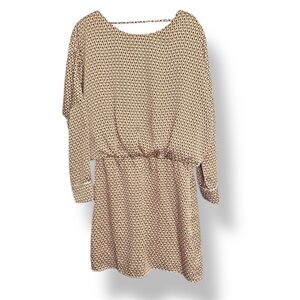 Printed Long Sleeve Mini Dress